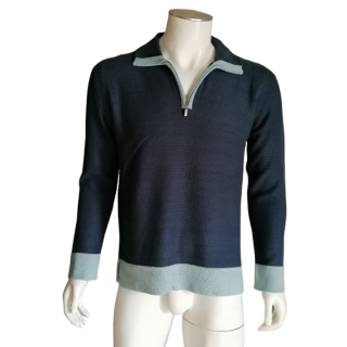 Maglione Cerruti Jeans Archivio a semi-zip in cotone vintage 100%