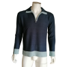 Sweater Cerruti Jeans Vintage 100% cotton half-zip archive