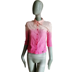 Leyes relieves de la gradidad rosa de la blusa de la vendimia - Nueve Elle