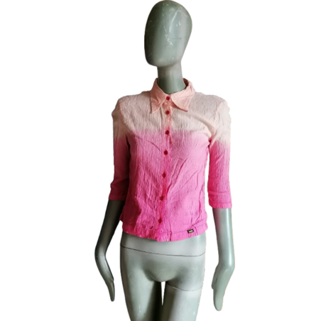 Leggi in rilievo in rilievo rosa camicetta vintage - nove Elle