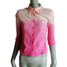 Leyes relieves de la gradidad rosa de la blusa de la vendimia - Nueve Elle