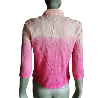 Leyes relieves de la gradidad rosa de la blusa de la vendimia - Nueve Elle