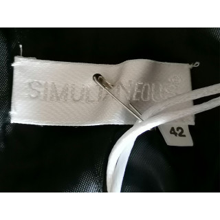Archive Simultaneous Jacquard black wool blazer jacket with label