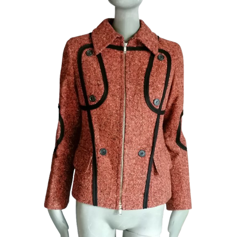 Veste archive atelier 90s/00s fermeture zip monogrammée JC