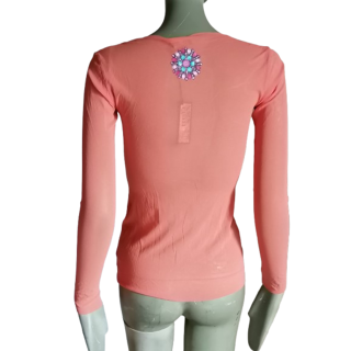 Malìparmi - Top Second Skin in Coral Tulle, dettaglio termococco