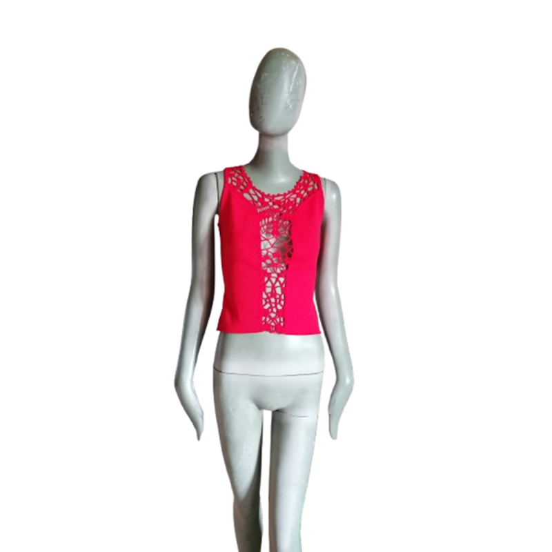 Simultaneous Aric L85203 - Deadstock Feito em Itália Openwork Top Top