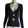 Dirk Bikkembergs Archivio - maglia a costine superiore rara indietro raro