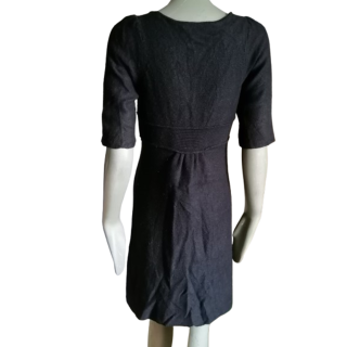 Maje Archive - Kleid schwarz Strickstricken tief