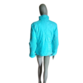 Lichte turquoise zipjack maat M - 50 cm borst