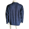 Vintage Navy Vintage Aran Pullover - Big Twisted Mesh