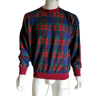Suor de tartan do vintage oversize xxl 80s / 90