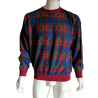Vintage tartán sudor de gran tamaño XXL 80s / 90