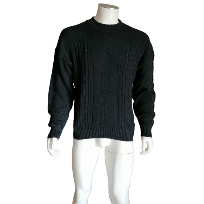 Sweater Vintage Black Archive Malha Relief