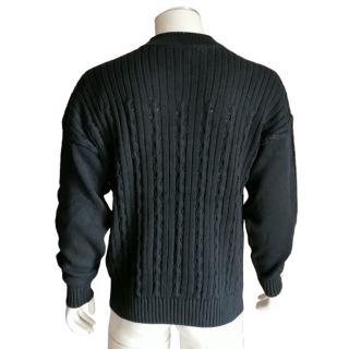 Sweater Vintage Black Archive Malha Relief