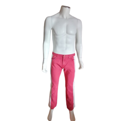 Pantalones Weber Vintage de dos tonos rosa y blanco - Y2K