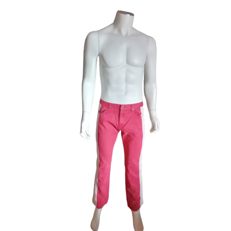 Hosen Weber Vintage zweifarbige Rosa & Weiß - Y2k