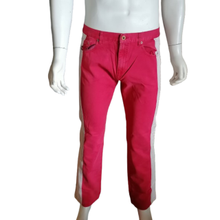 Hosen Weber Vintage zweifarbige Rosa & Weiß - Y2k