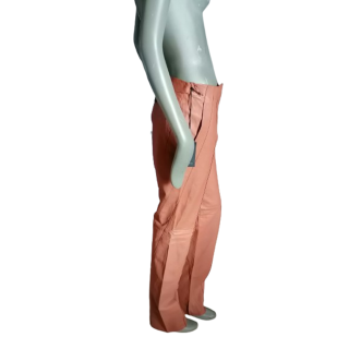 Pantaloni volant in pelle da cammello marrone - Made in Italy