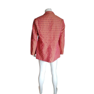Cerruti Jeans Deadstock – Blazer Carreaux corail Y2K