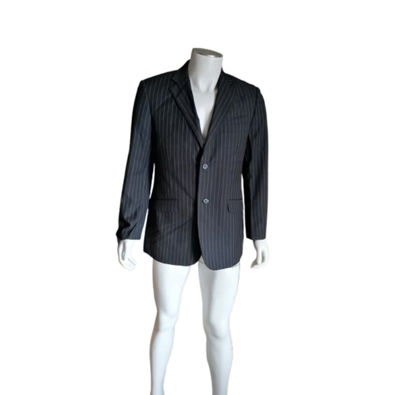 Vintage Giacomo Blazer Jacke dunkelgraue Tennisstreifen