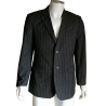 Vintage Giacomo Blazer Jacket Dark Gray Tennis Stripes