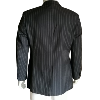 Vintage Giacomo Blazer Jacke dunkelgraue Tennisstreifen