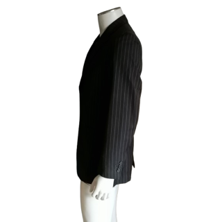 Vintage Giacomo Blazer Jacke dunkelgraue Tennisstreifen