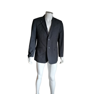 Vintage Giacomo Blazer Jacket Dark Gray Tennis Stripes