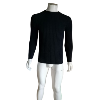 Vintage Pitti gemaakt in Italië Navy Blue Geribbeld Mesh