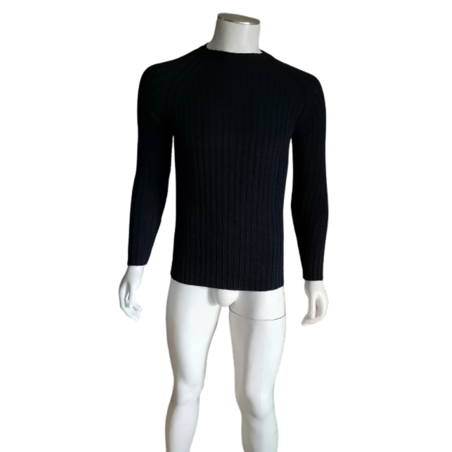 Vintage Pitti Made in Italy Navy Blue Ripped Mesh
