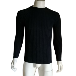 Vintage Pitti gemaakt in Italië Navy Blue Geribbeld Mesh