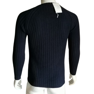 Vintage Pitti gemaakt in Italië Navy Blue Geribbeld Mesh