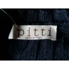 Vintage Pitti gemaakt in Italië Navy Blue Geribbeld Mesh