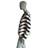 Blazer Clips Made in Italy Zebra Black White Green Strip Anis - Deadstock