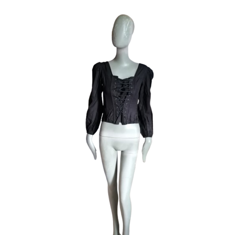 Axt Archiv Korsett Top Schwarz Deadstock in Italien hergestellt