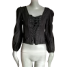 Axt Archiv Korsett Top Schwarz Deadstock in Italien hergestellt
