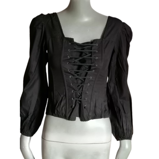 Axt Archiv Korsett Top Schwarz Deadstock in Italien hergestellt