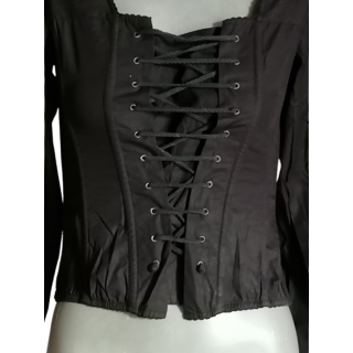 Axt Archiv Korsett Top Schwarz Deadstock in Italien hergestellt