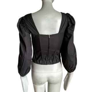 Axt Archiv Korsett Top Schwarz Deadstock in Italien hergestellt