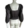 Axt Archiv Korsett Top Schwarz Deadstock in Italien hergestellt