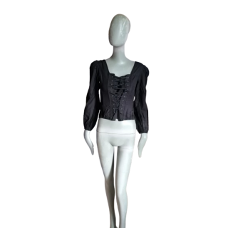 Axt Archiv Korsett Top Schwarz Deadstock in Italien hergestellt