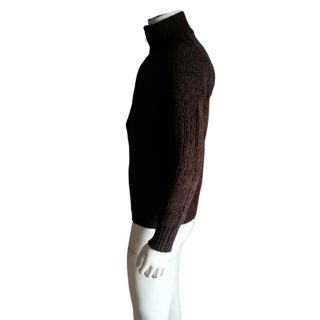 Red Pepper Zipped vest ribbed mesh wool