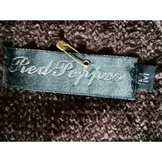 Red Pepper Reißverschluss Weste Ribbed Maesh Wolle
