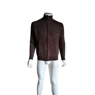 Red Pepper Gilet Zippé Maille Côtelée Laine Mélangée