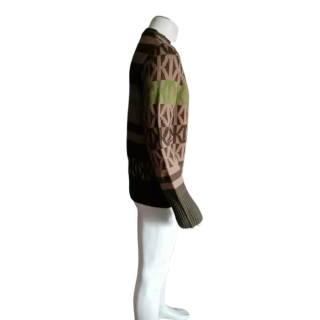 Camisola de jacquard geométrica vintage M / L sem marca