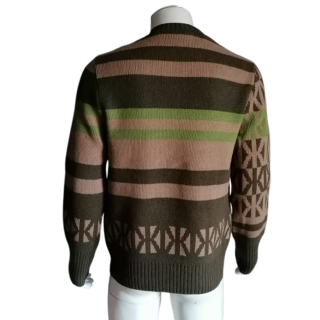 Vintage geometric jacquard sweater M / L without brand