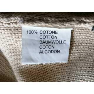 Cerruti Jeans Vintage 100% algodão meia camisola bege