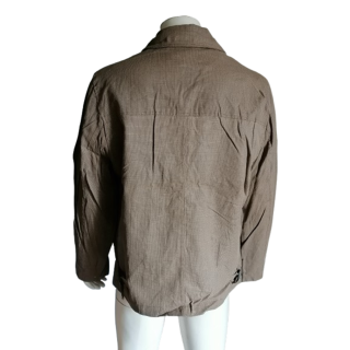 Krizia Uomo Lin / Brown Cotton Jacket-Deadstock Label