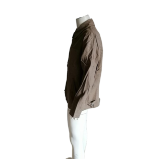 Krizia Uomo Lin / Brown Cotton Jacket-Deadstock Label