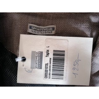Krizia Uomo Lin / Marrom Algodão Casaco - Etiqueta Deadstock